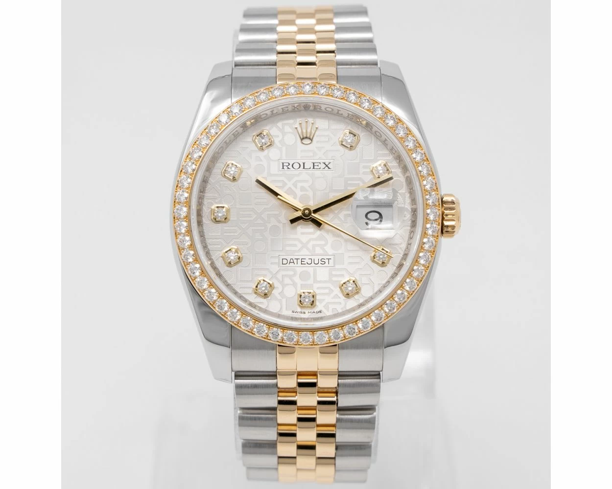 Rolex datejust silver outlet jubilee diamond dial