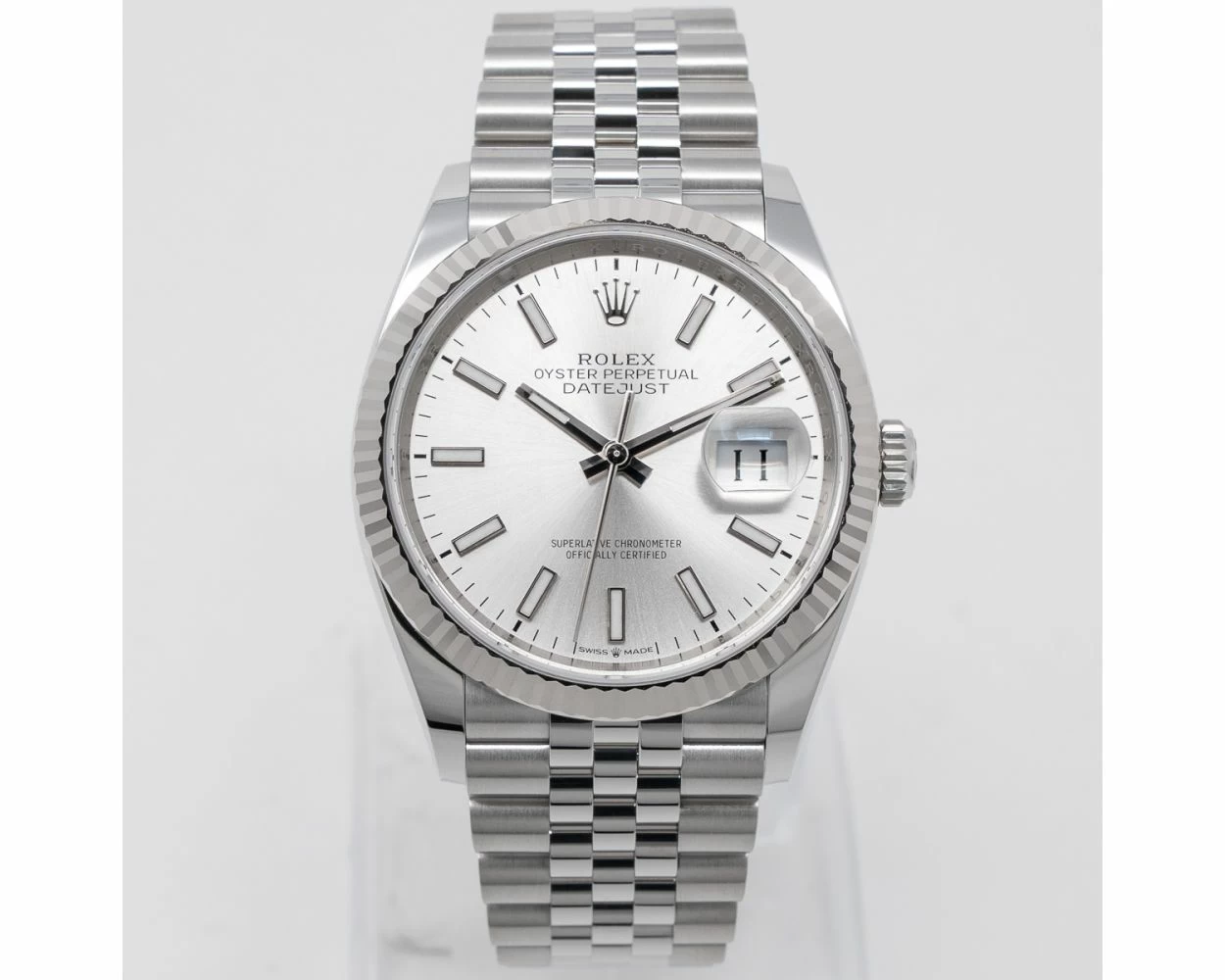 Buy Genuine Used Rolex Datejust 36 126234 Watch Silver Dial SKU 9656