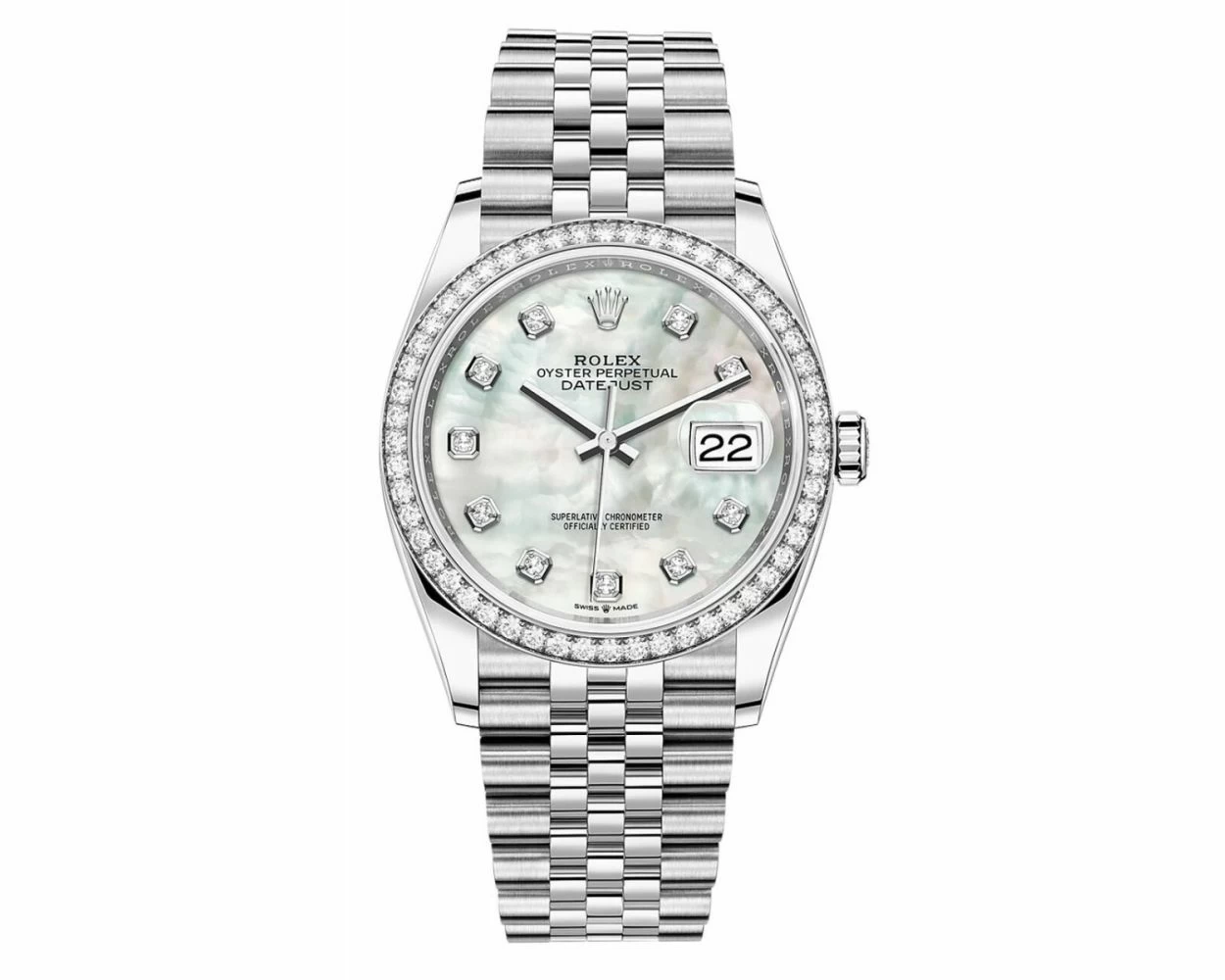 Rolex 36mm sale mother of pearl