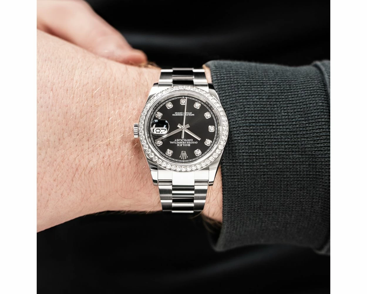 Buy Genuine Used Rolex Datejust 36 126284RBR Watch - Bright Black Dial |  SKU 7441