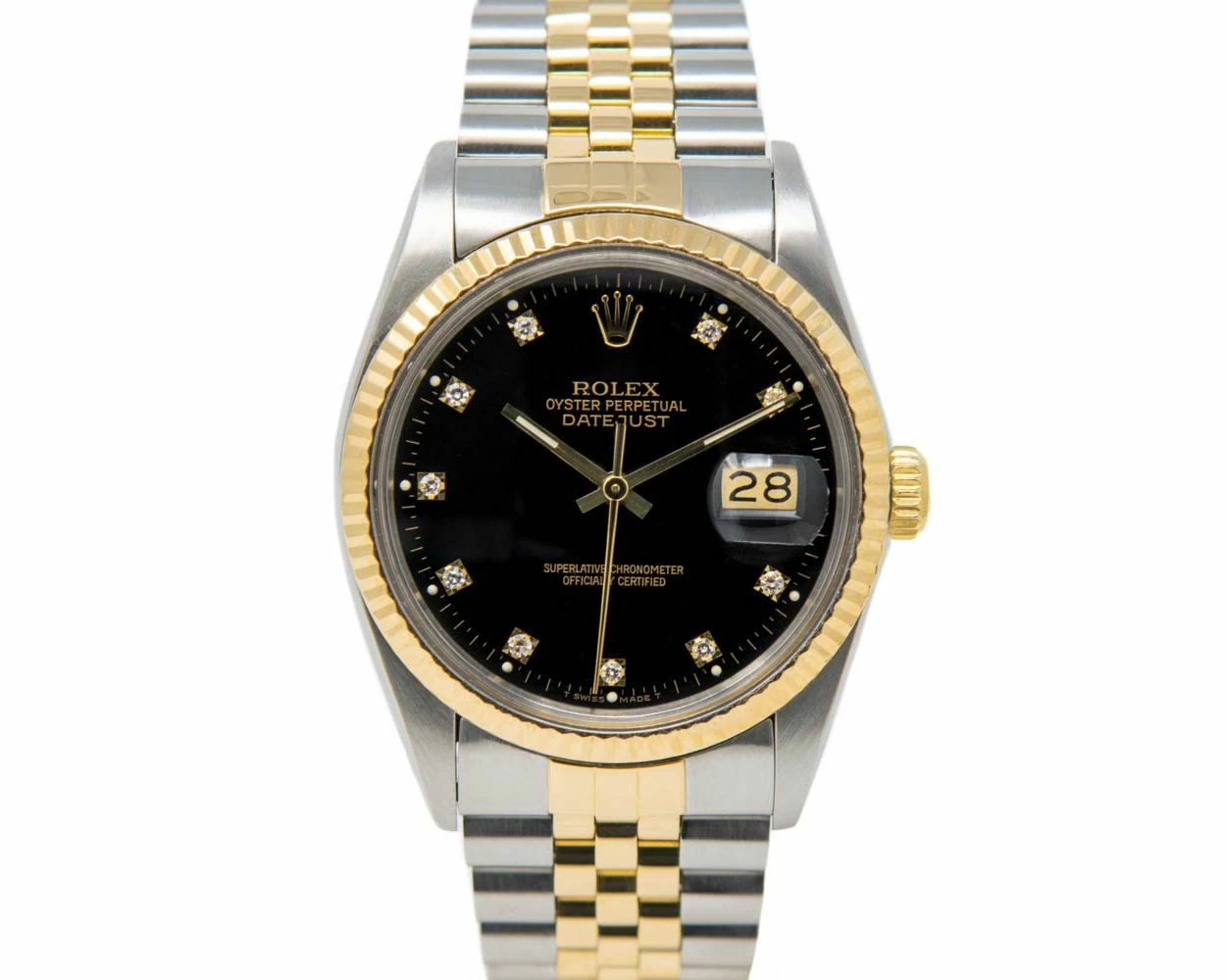 Ladies rolex datejust black face cheap
