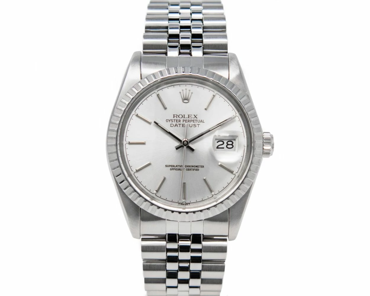 Rolex Datejust 1603 Silver Sigma Dial with Box and Paper