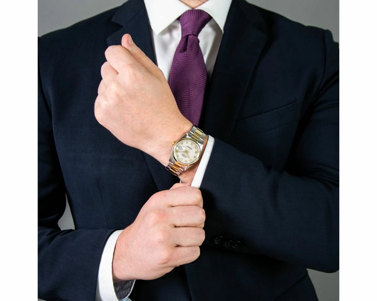 Buy Genuine Used Rolex Datejust 36 16203 Watch Ivory Jubilee