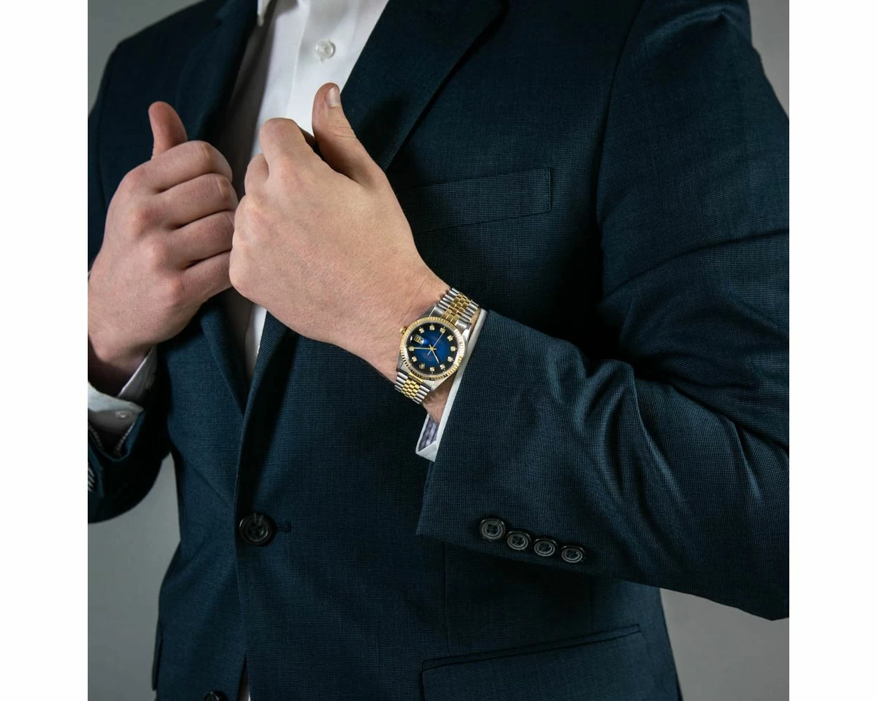 Blue Datejust 36 On Wrist Buy Genuine Used Rolex Datejust 36 16233