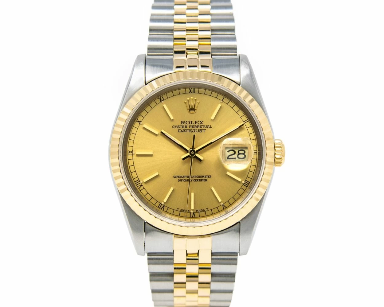 Iced Out Natural / Lab Grown Diamond Rolex Datejust Watch with Two-tone Jubilee  Bracelet at best price in Surat