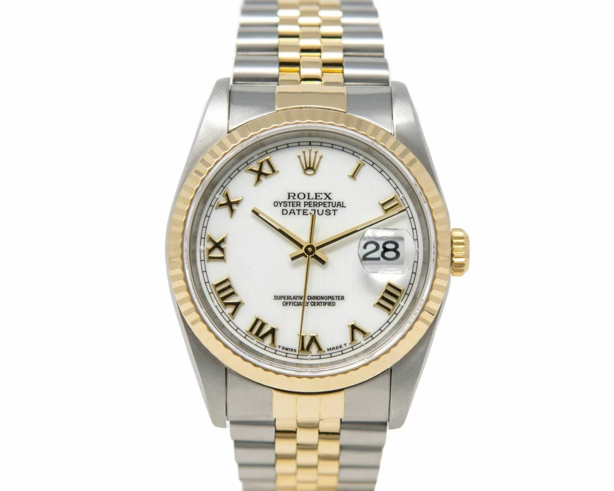 Buy Genuine Used Rolex Datejust 36 16233 Watch White Dial SKU 953