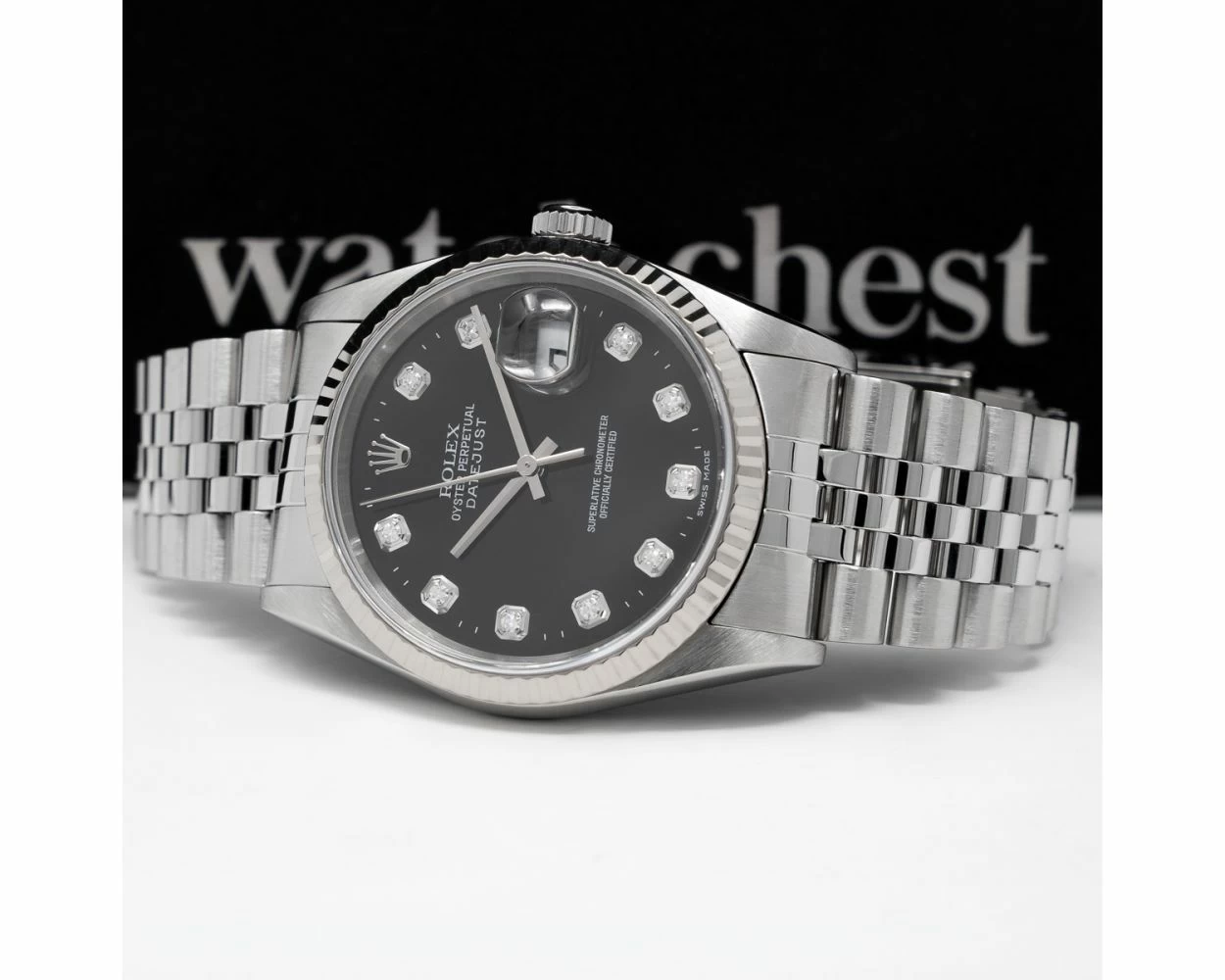 Buy Genuine Used Rolex Datejust 36 16234 Watch - Black Dial | SKU 1973