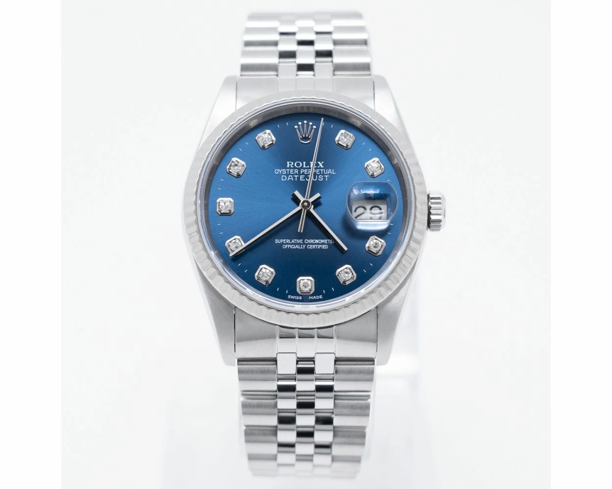 Rolex blue diamond watch store