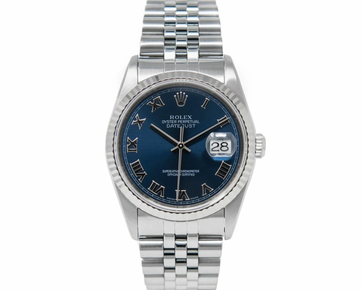 Buy Genuine Used Rolex Datejust 36 16234 Watch Blue Dial SKU 1953