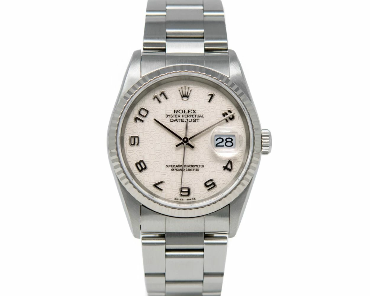 Buy Genuine Used Rolex Datejust 36 16234 Watch Ivory Jubilee Dial SKU 3516