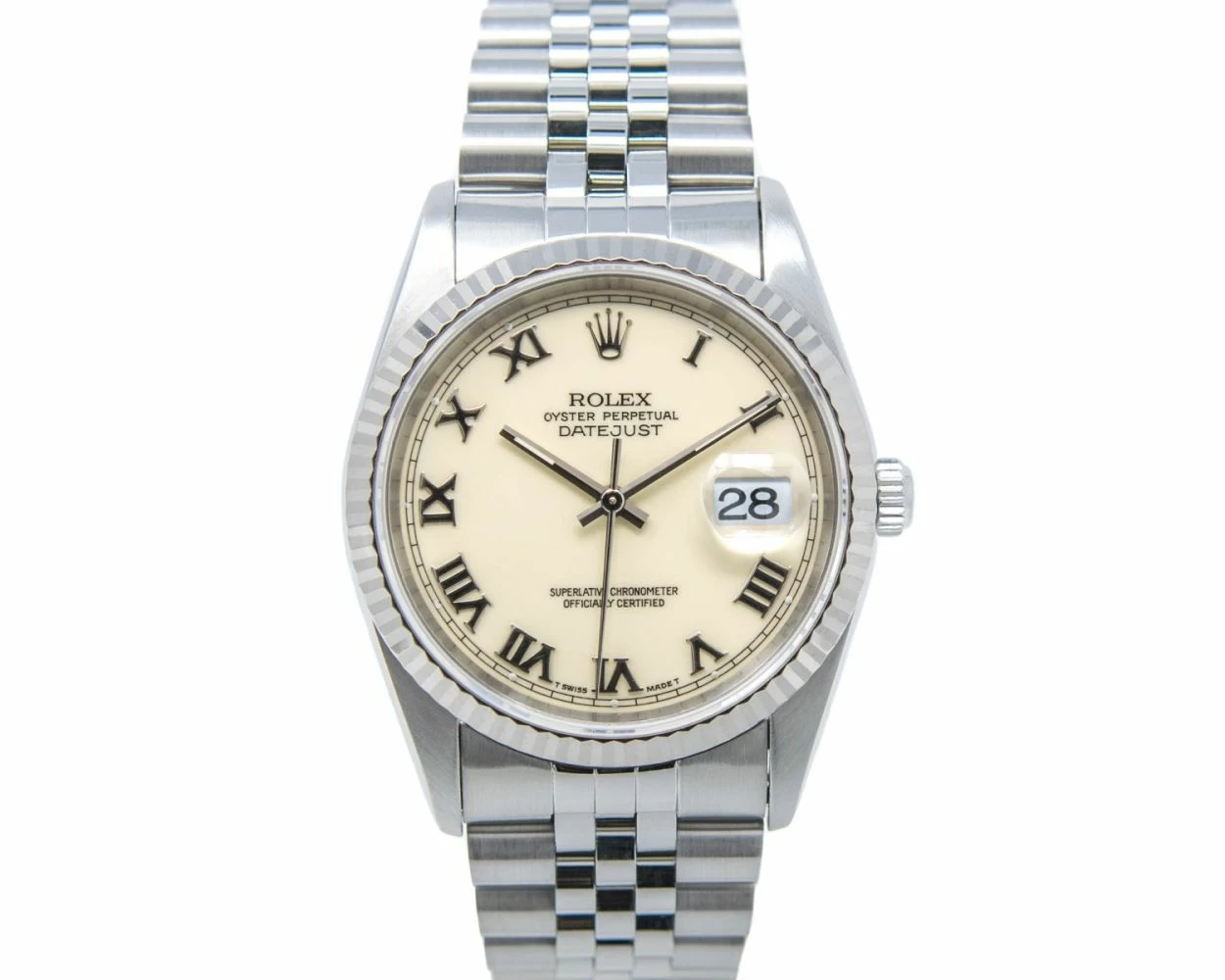 Buy Genuine Used Rolex Datejust 36 16234 Watch Ivory Dial SKU 4603