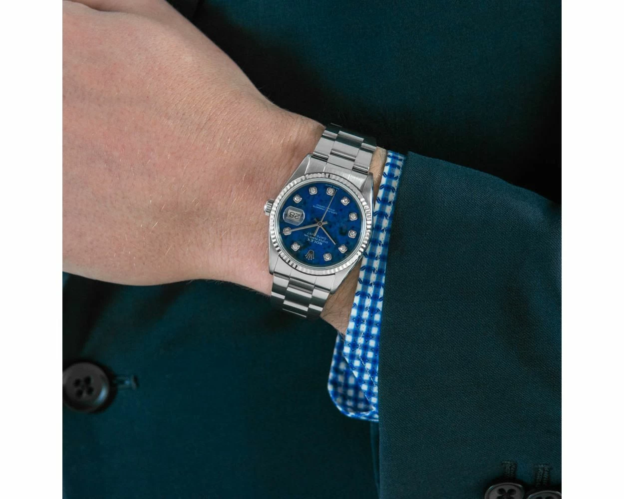 Buy Genuine Used Rolex Datejust 36 16234 Watch - Sodalite Dial | SKU 4483