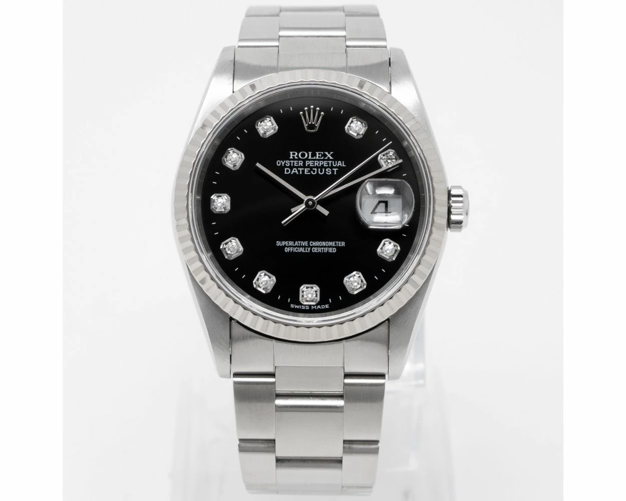 Buy Genuine Used Rolex Datejust 36 16234 Watch Black Dial SKU 880