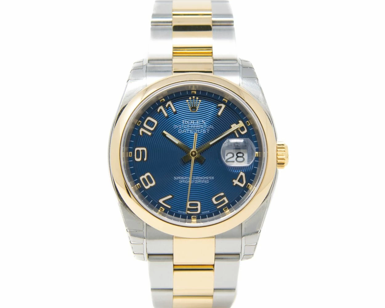 Buy Genuine Used Rolex Datejust 36 116203 Watch Blue Concentric Dial SKU 3443
