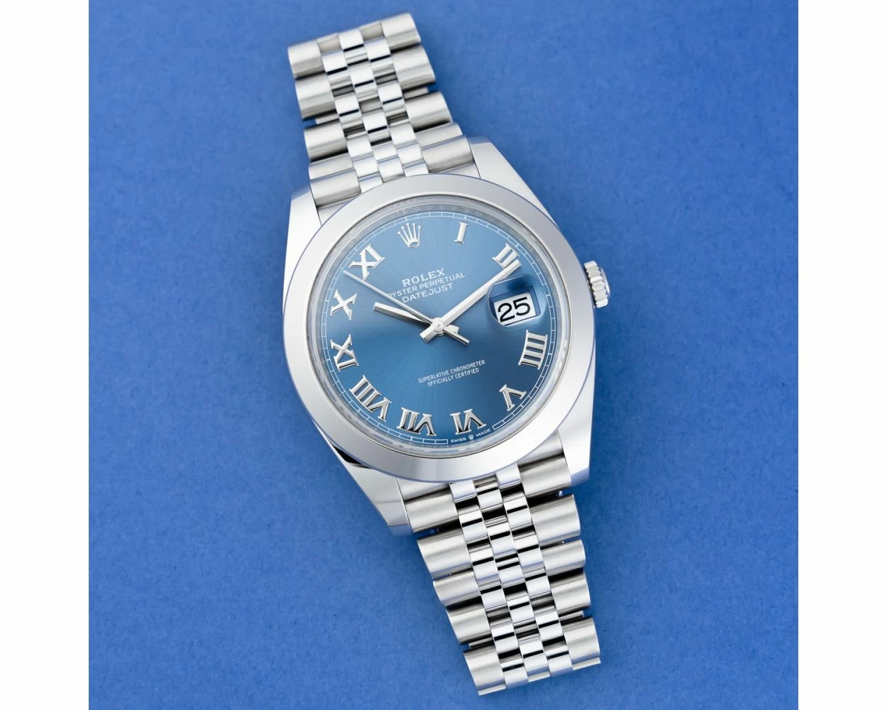 Buy Genuine Used Rolex Datejust 41 126300 Watch Azzurro Blue