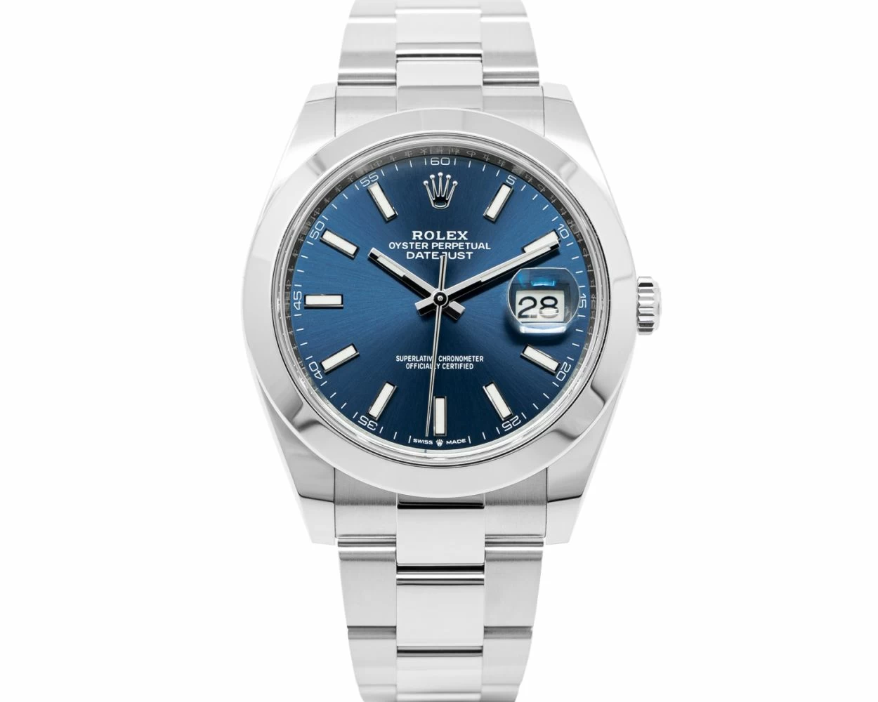 Rolex just date blue top