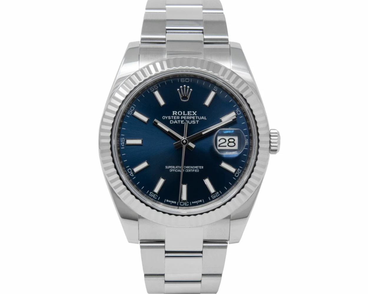 Rolex Datejust 41, Blue Dial, Steel White Gold, 126334
