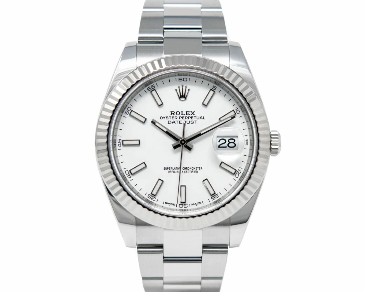 Buy Genuine Used Rolex Datejust 41 126334 Watch White Dial SKU 4826