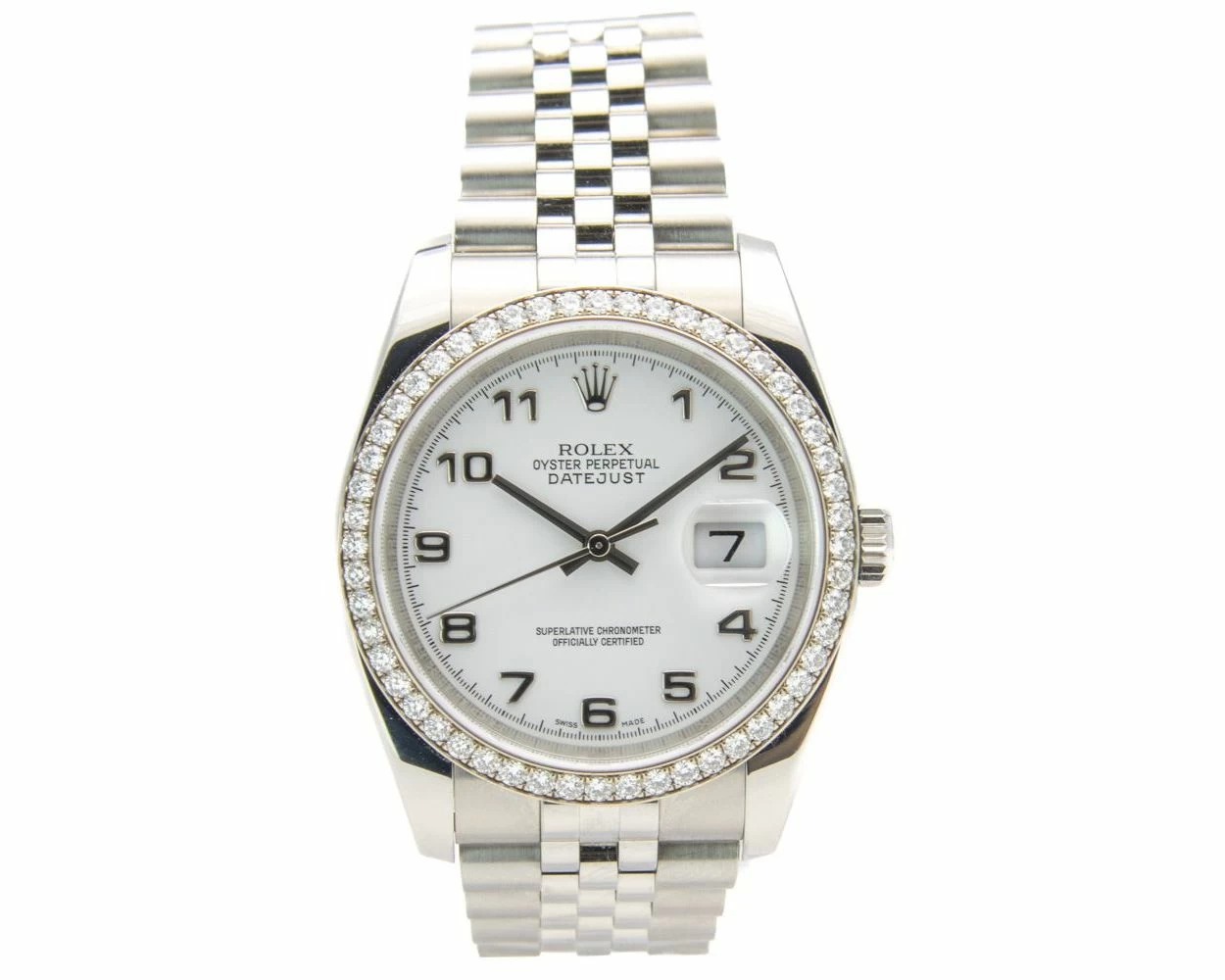 Buy Genuine Used Rolex Datejust 36 116244 Watch White Dial SKU 4267