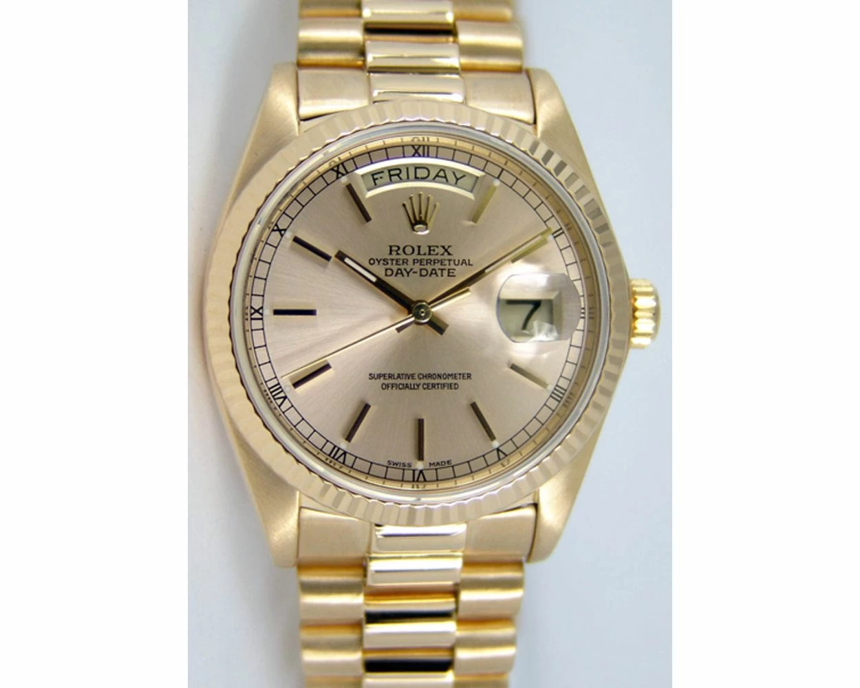Rolex oyster perpetual day date superlative chronometer officially certified price sale