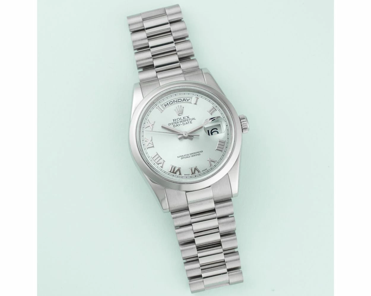 Rolex oyster perpetual day date roman numerals outlet