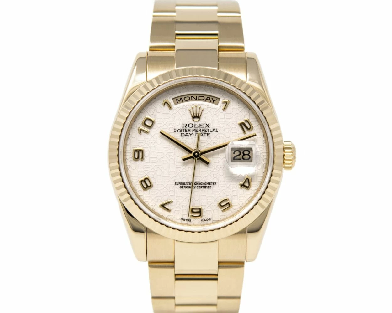 Buy Genuine Used Rolex Day Date 36 118238 Watch Ivory Jubilee Dial SKU 5060