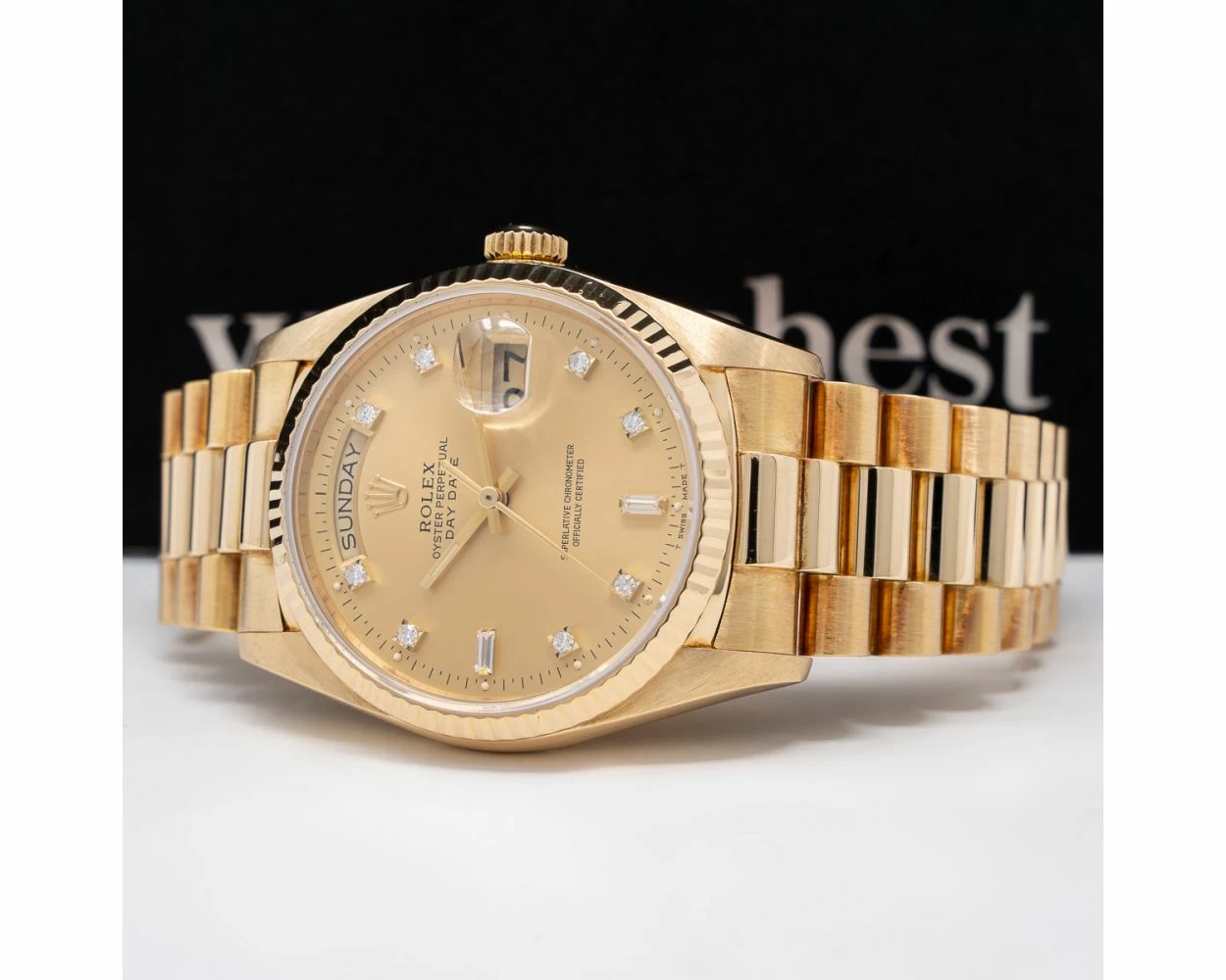 Day date champagne dial clearance