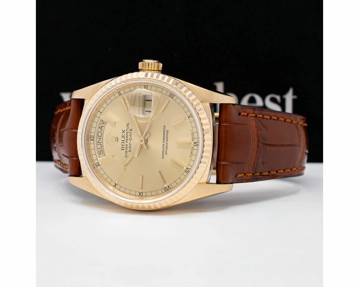 Buy Genuine Used Rolex Day Date 36 18238 Watch Champagne Dial SKU 10055