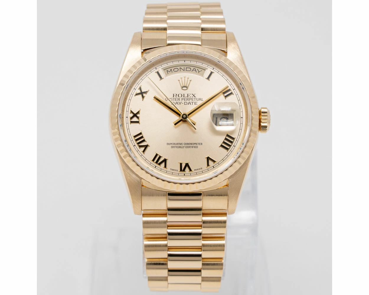 Roman Numerals Gold Rolex Day Date Presidential Rolex Day-Date 36