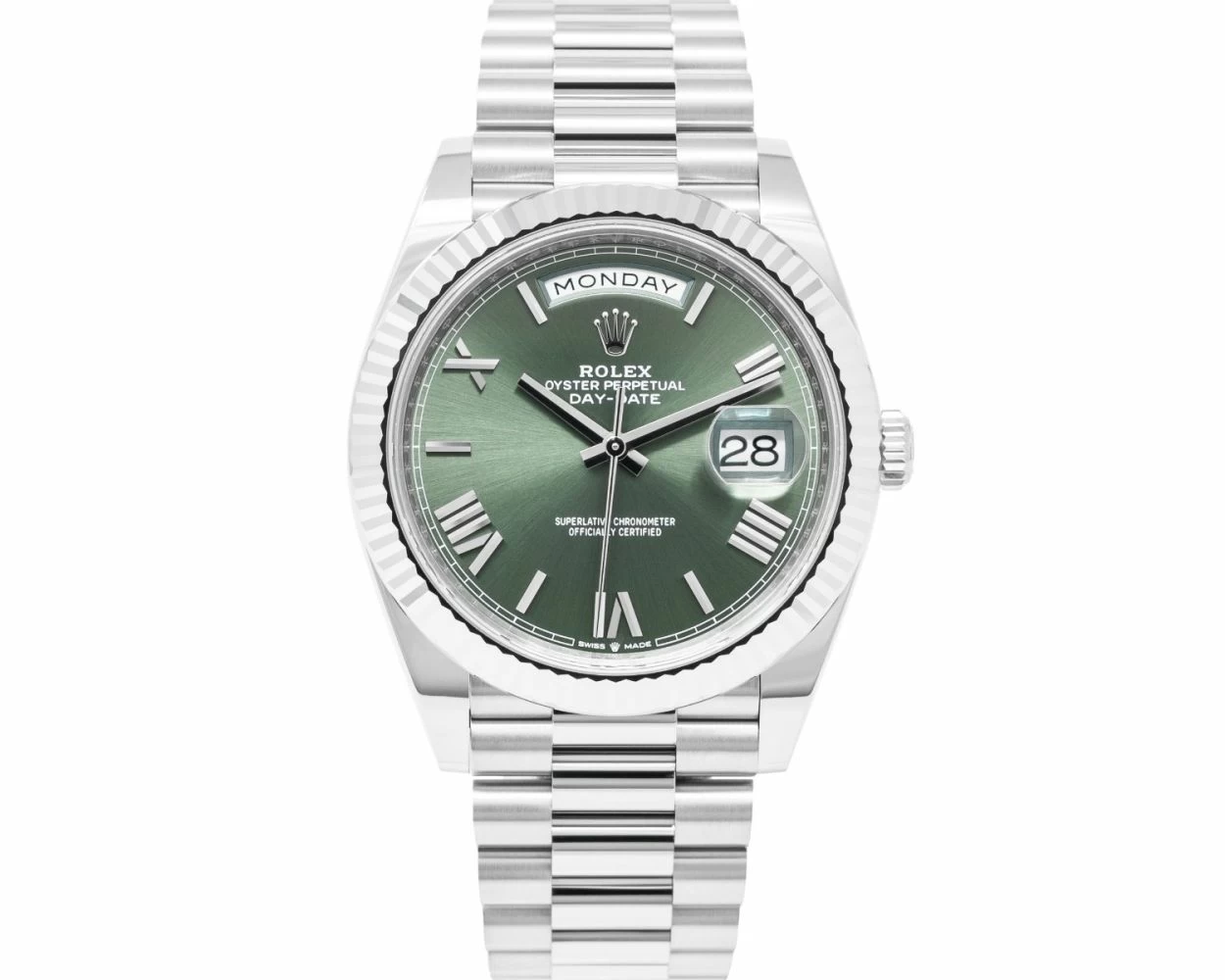 Buy Genuine Used Day-Date 40 228239 Watch - Olive Green Dial | SKU