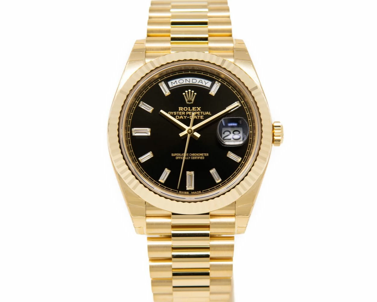 Buy Genuine Used Rolex Day Date 40 228238 Watch Black Dial SKU 4333