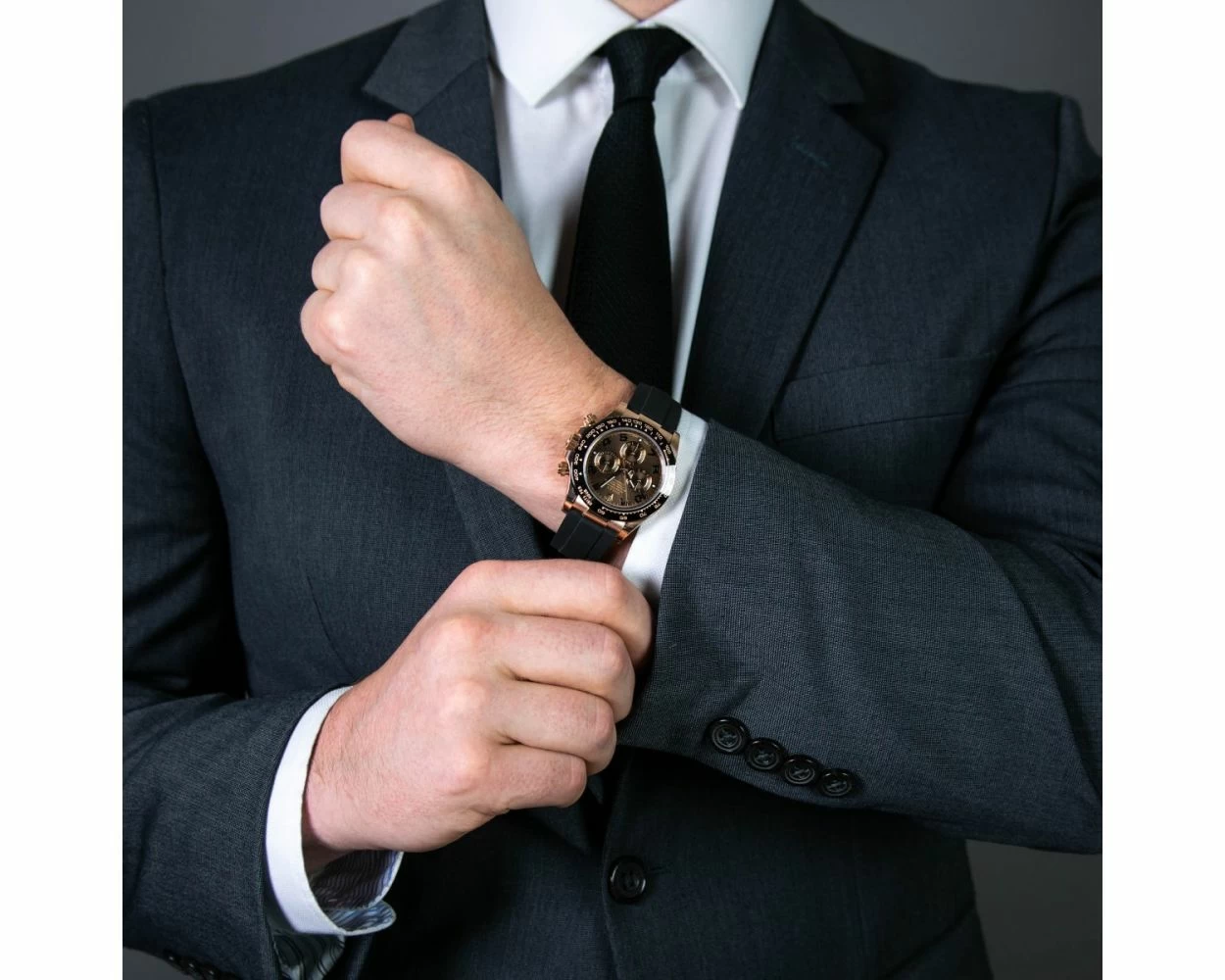 Rolex Daytona Oysterflex Chocolate On Wrist Buy Genuine Used Rolex