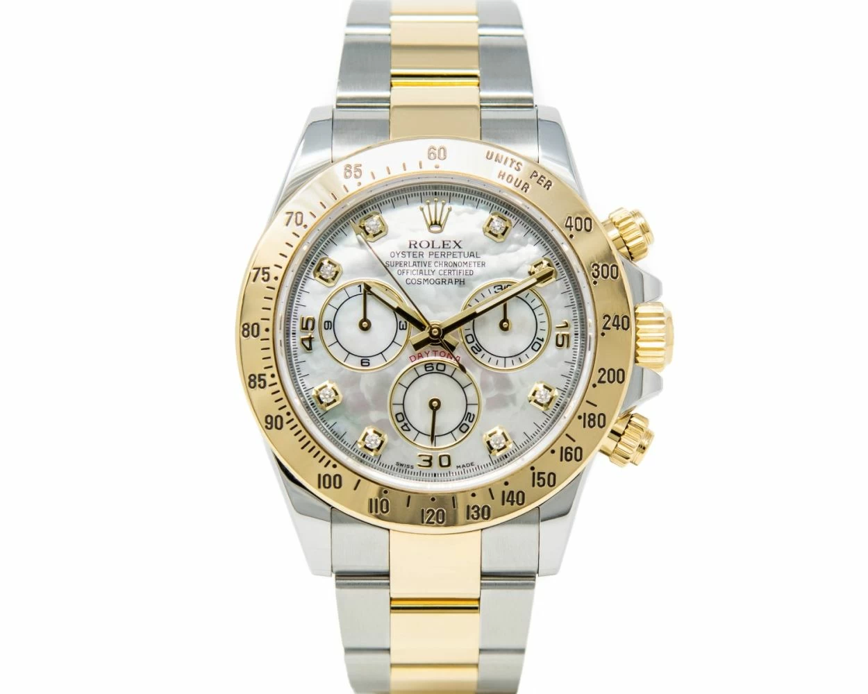 Rolex daytona mother deals of pearl diamond dial