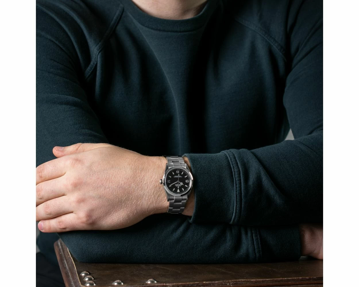 Buy Genuine Used Rolex Explorer 114270 Watch Black Dial SKU 4584