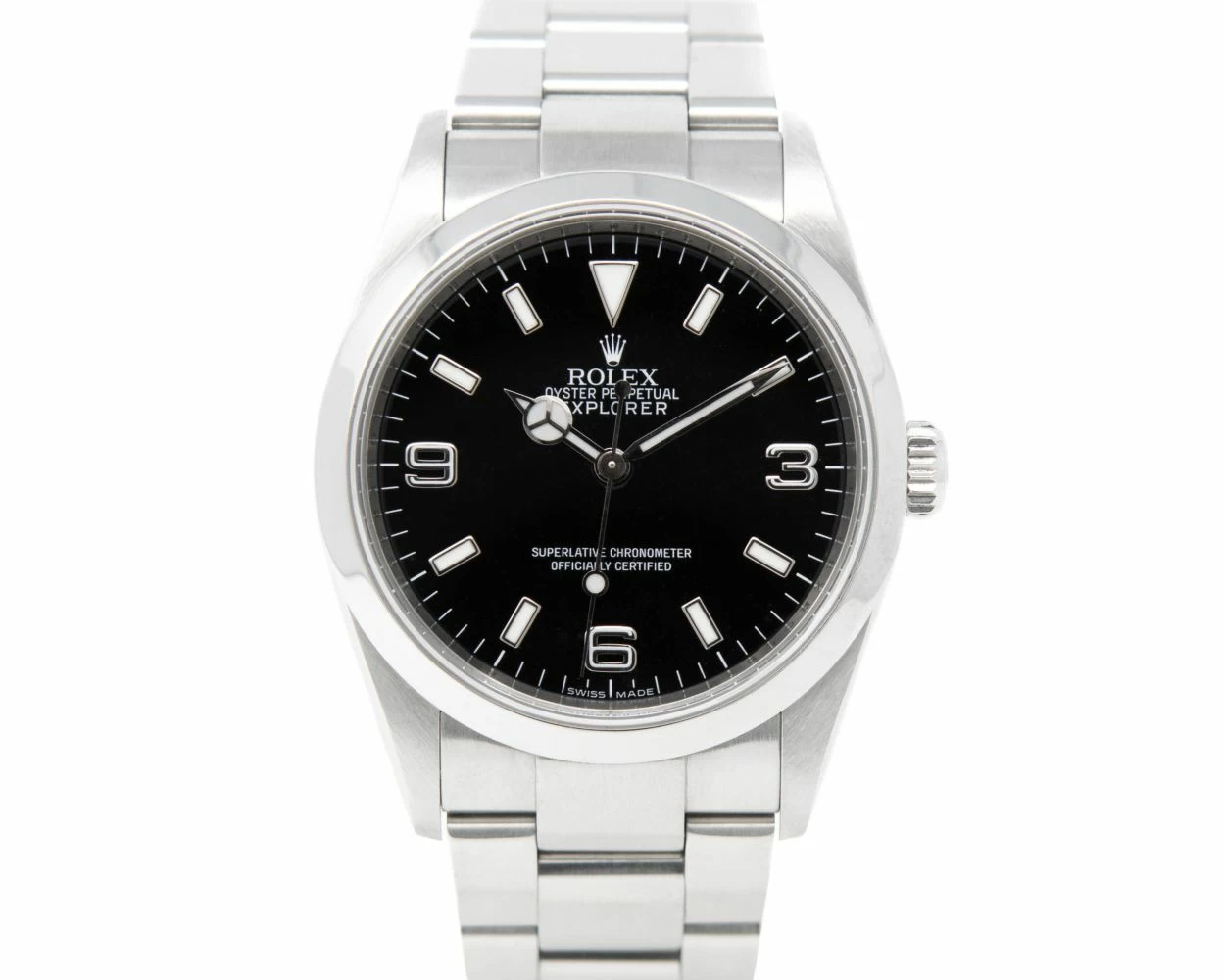Buy Genuine Used Rolex Explorer 114270 Watch Black Dial SKU 4584