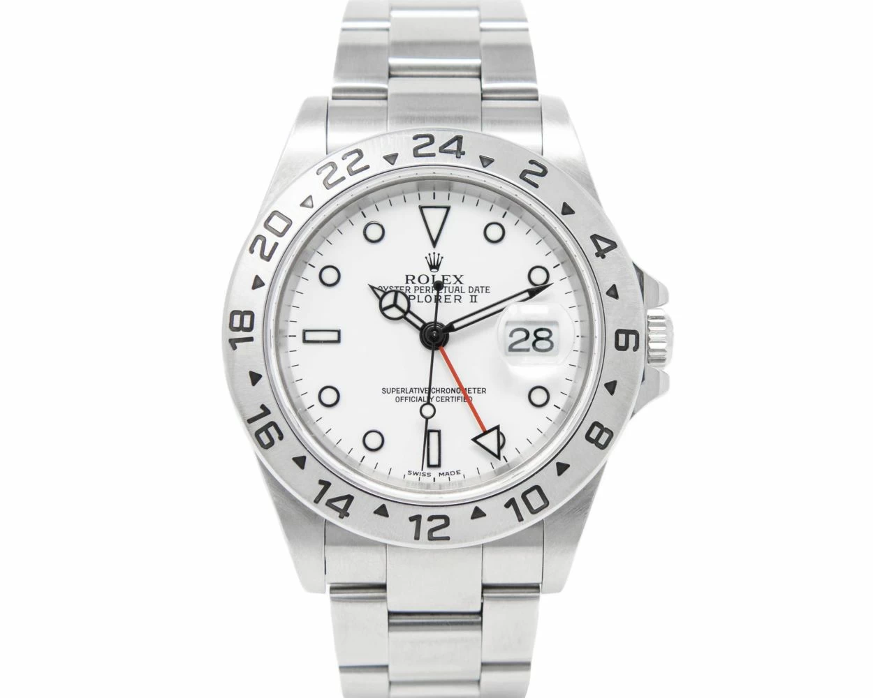 Buy Genuine Used Rolex Explorer II 16570 Watch White Dial SKU 2503