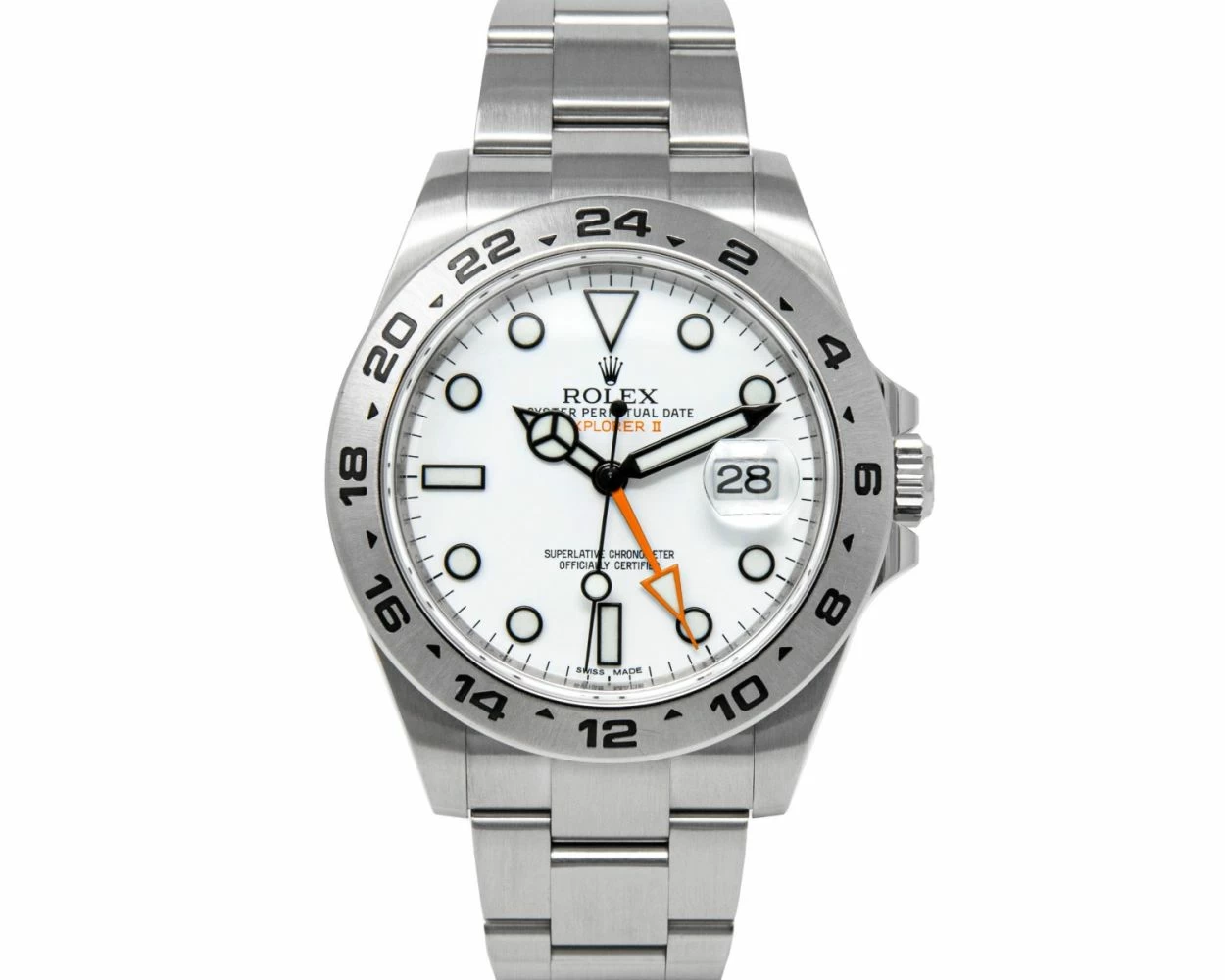 Buy Genuine Used Rolex Explorer II 216570 Watch White Dial SKU