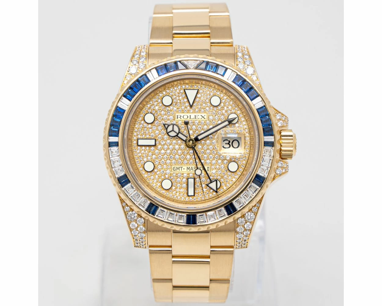 Buy Genuine Used Rolex GMT Master II 116758 Watch Pave Diamond Dial SKU 9232