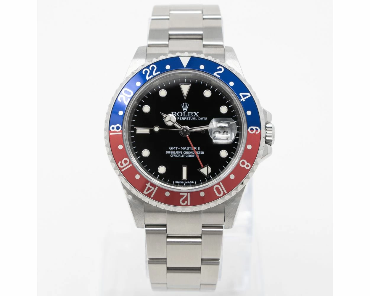 Buy Genuine Used Rolex GMT Master II 16710 Watch Black Dial SKU 9312