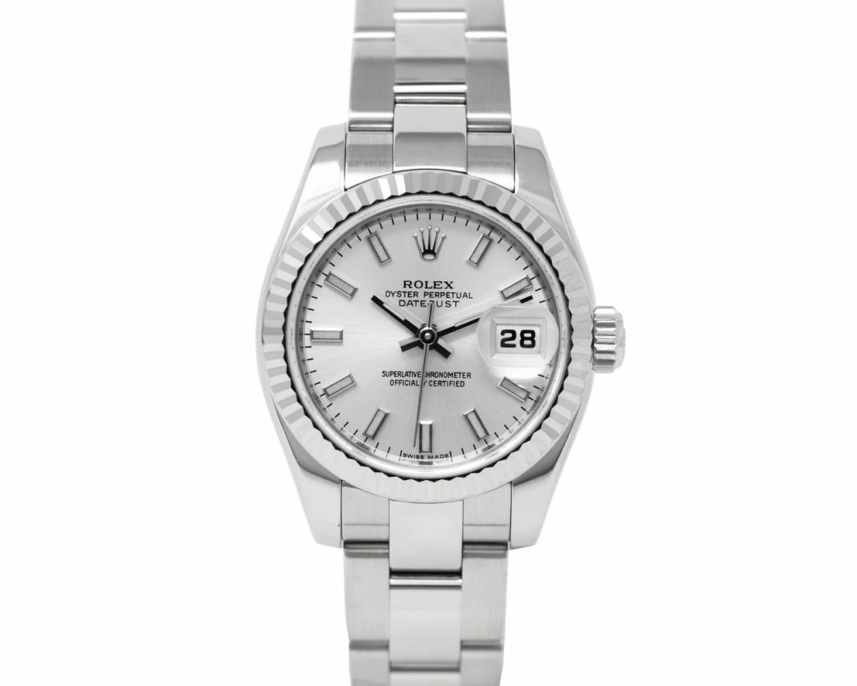 Buy Genuine Used Rolex Lady Datejust 26 179174 Watch Silver Dial