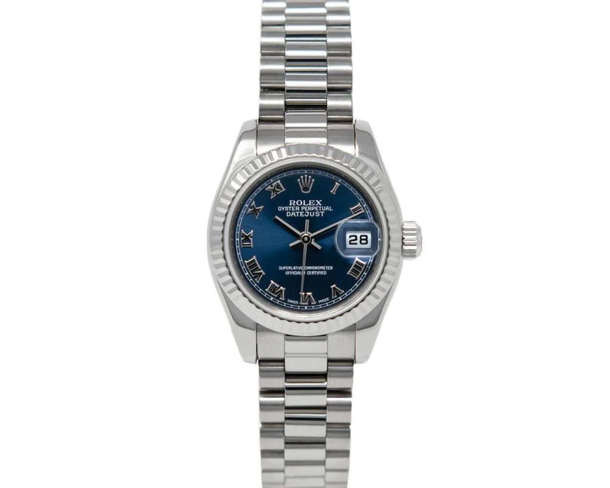 Buy Genuine Used Rolex Lady Datejust 26 179179 Watch Blue Dial SKU 1759