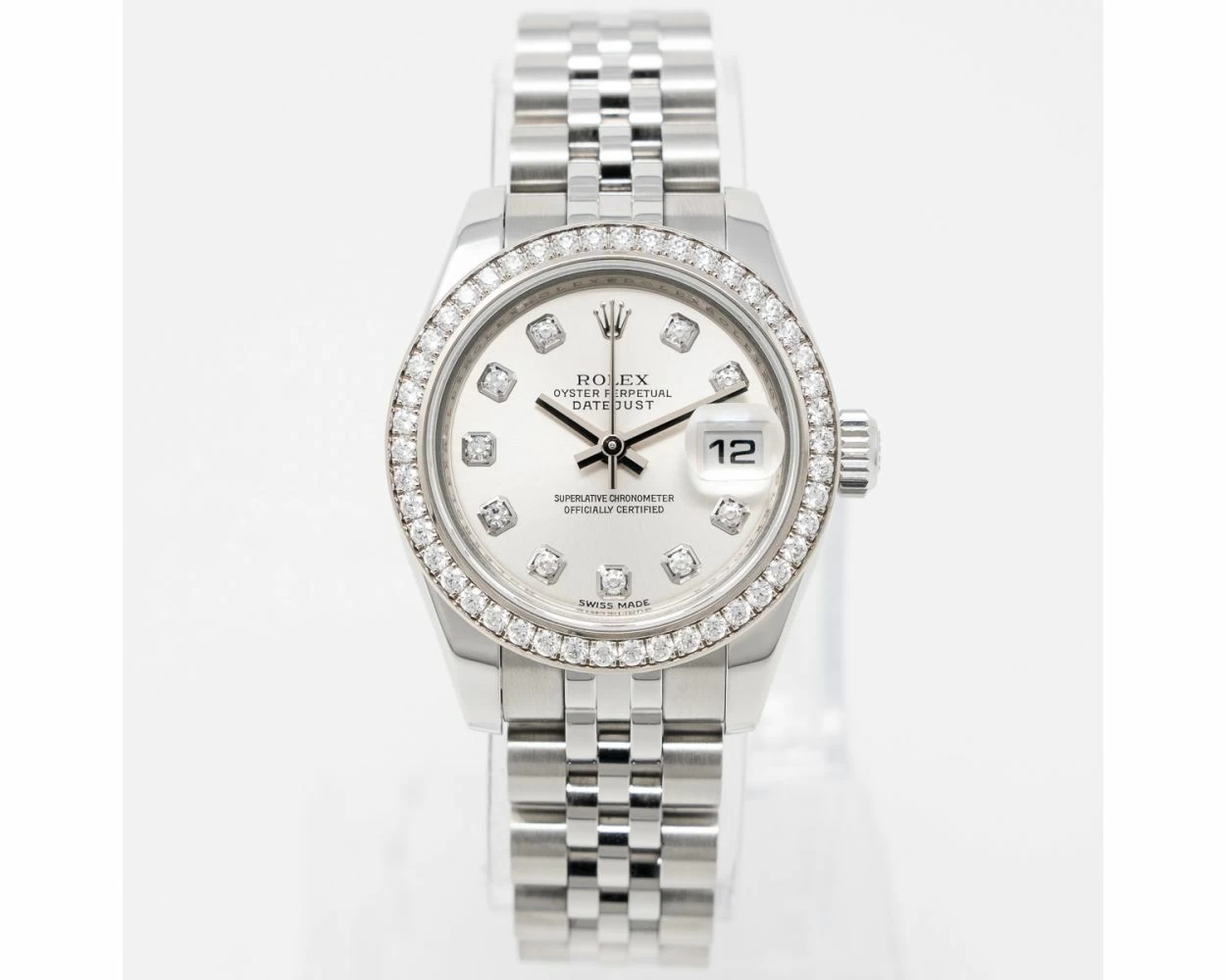 Buy Genuine Used Rolex Lady Datejust 26 179384 Watch Silver Dial SKU 5413