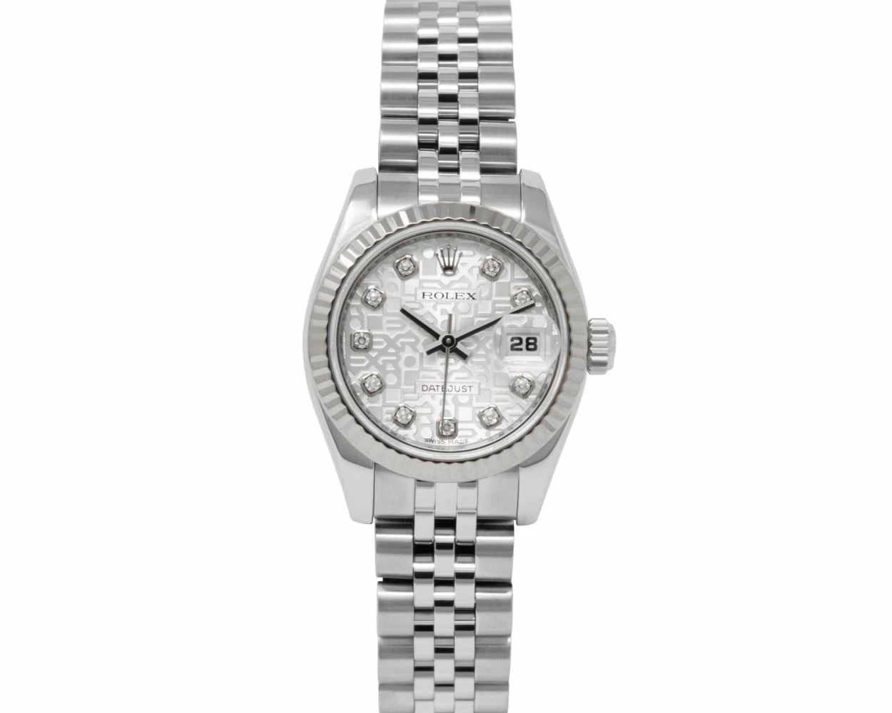 Ladies rolex silver jubilee with diamonds cheap