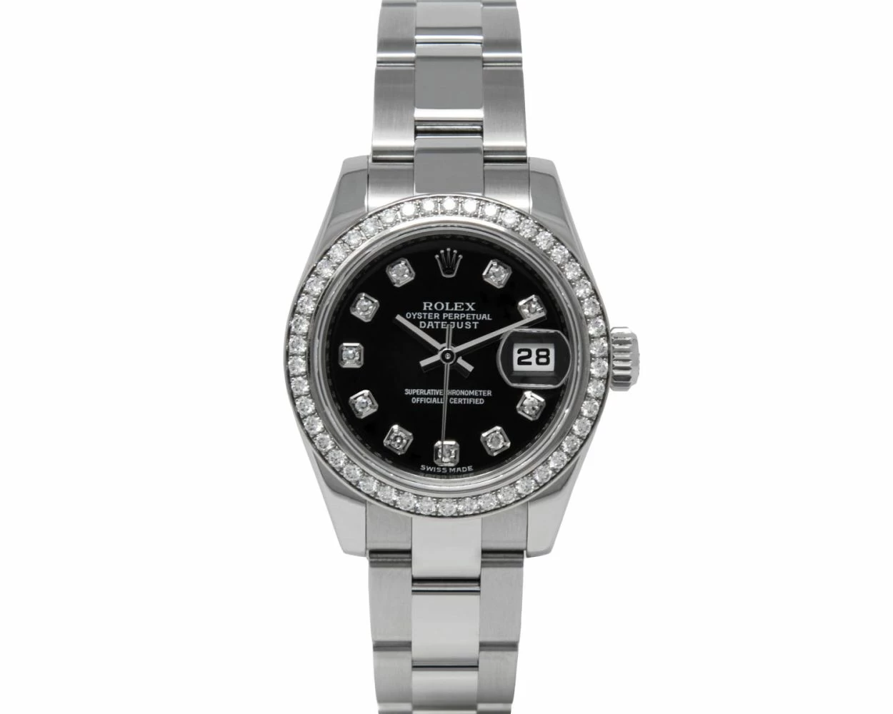Buy Genuine Used Rolex Lady Datejust 26 179384 Watch Black Dial SKU 5702