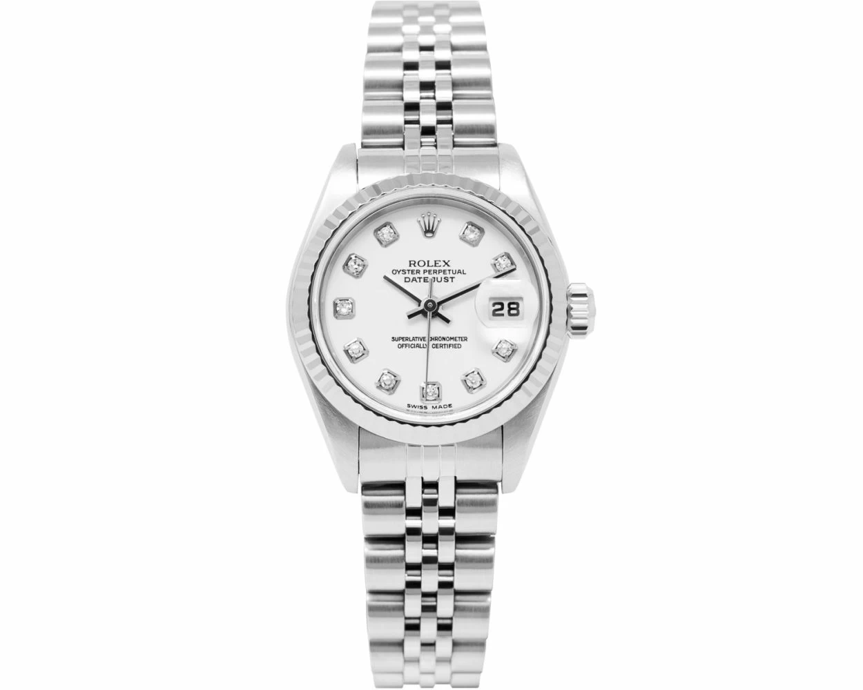 Rolex datejust sale white gold diamond
