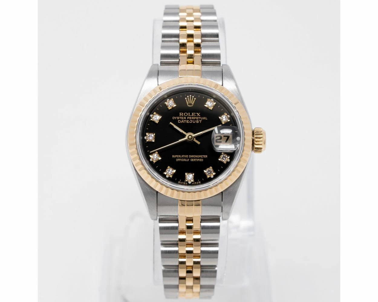 Buy Genuine Used Rolex Lady Datejust 26 69173 Watch Black Dial SKU 9858