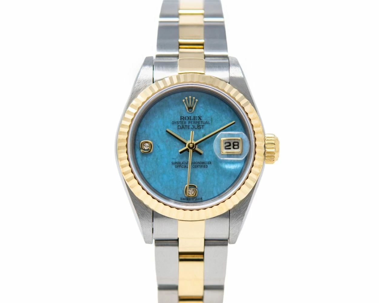 Buy Genuine Used Rolex Lady Datejust 26 79173 Watch Turquoise Dial SKU 4654