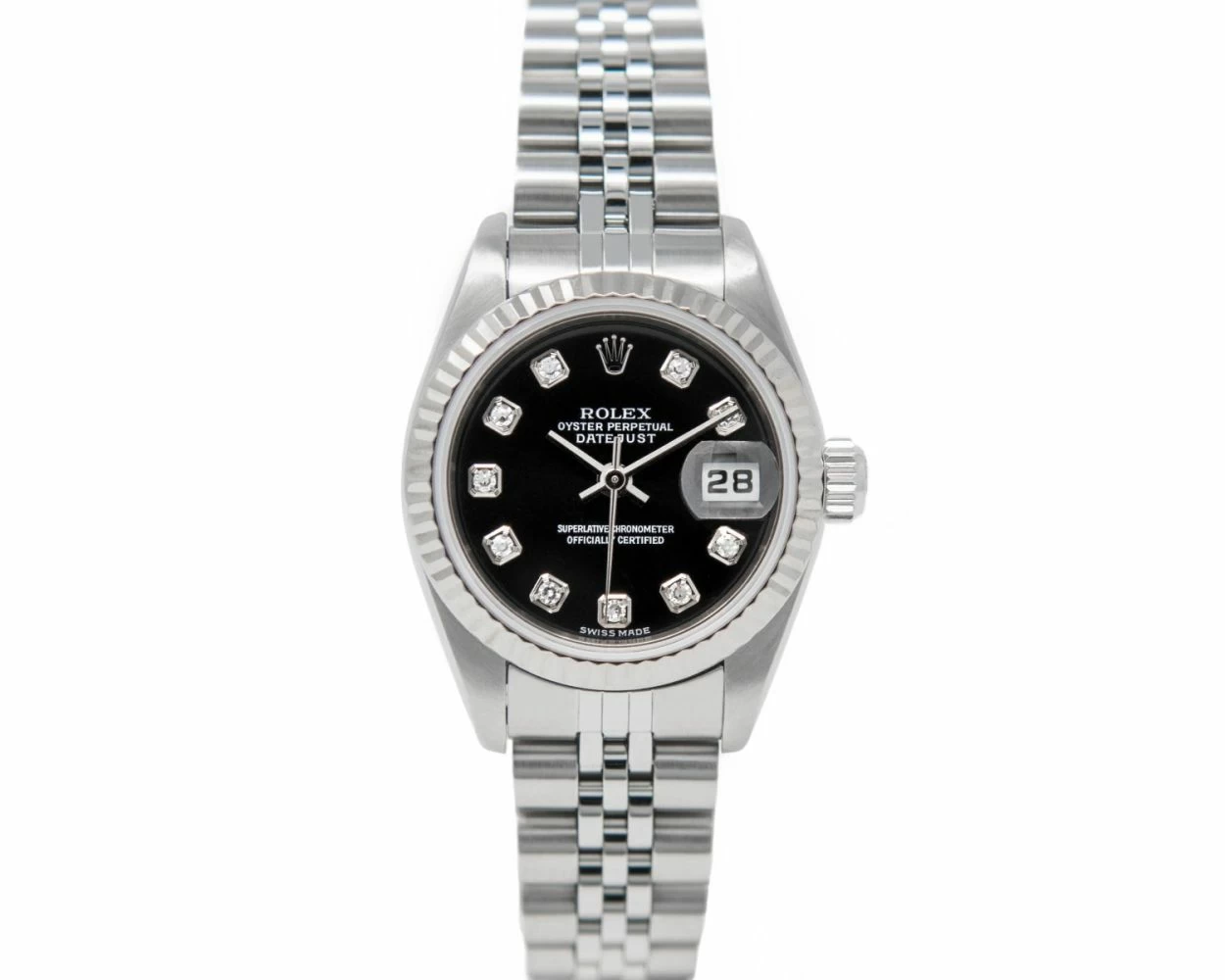 Buy Genuine Used Rolex Lady Datejust 26 79174 Watch Black Dial SKU 3128