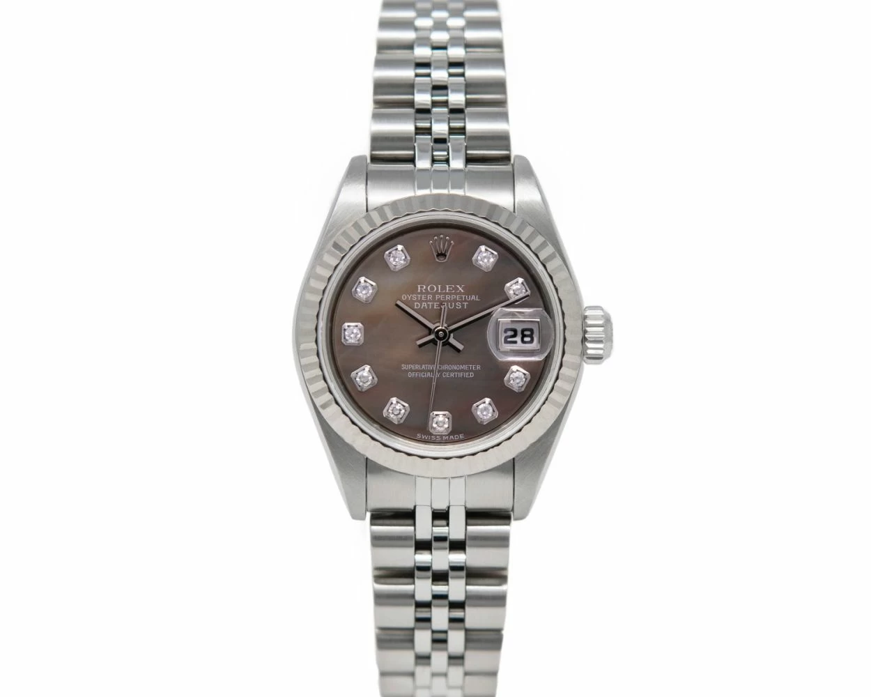 Buy Genuine Used Rolex Lady Datejust 26 79174 Watch Black Mother of Pearl Dial SKU 245