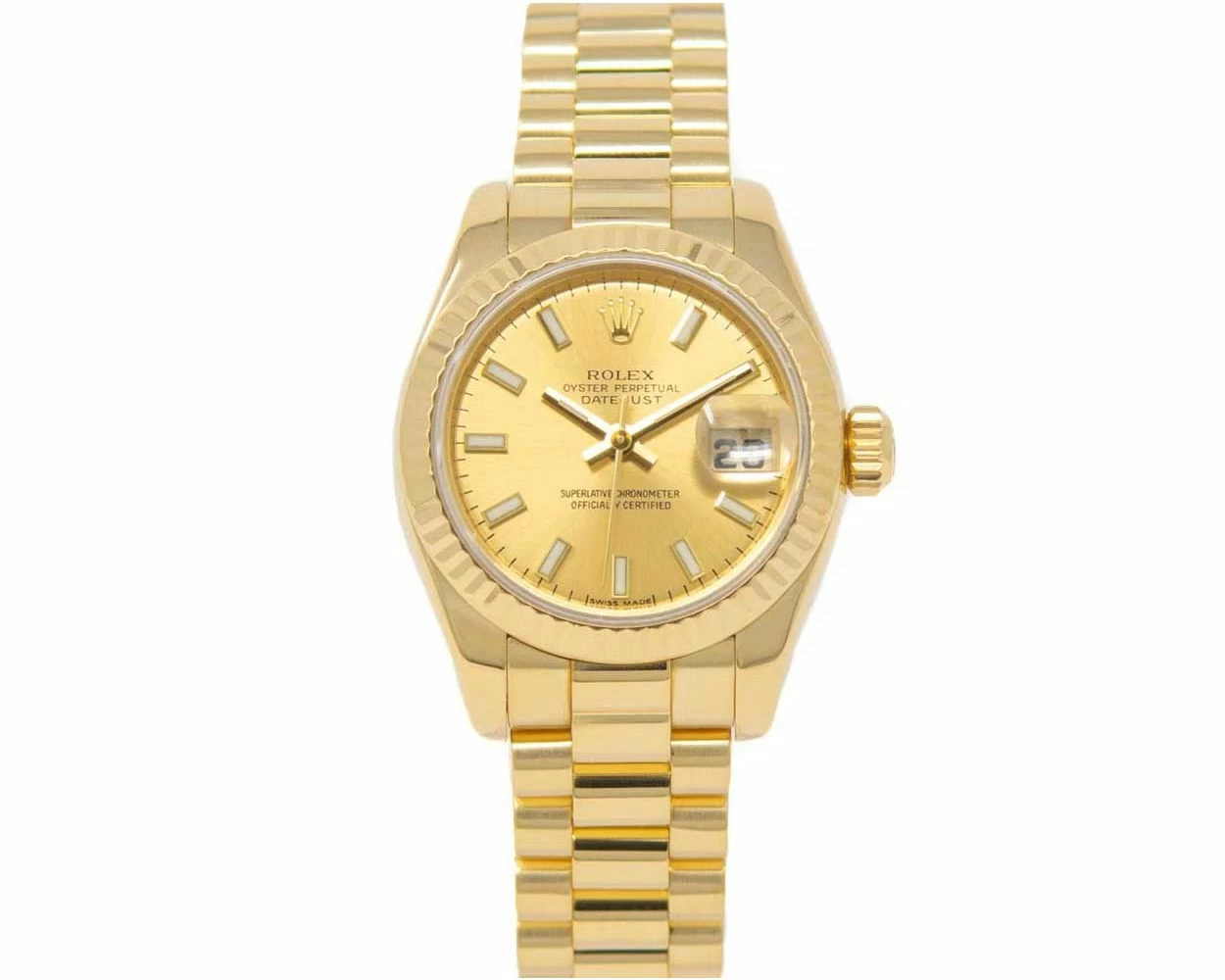 Rolex lady president discount gold